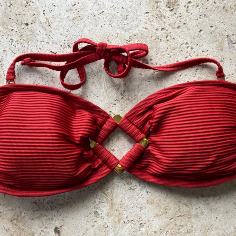 ANNE COLE STUDIO BANDEAU SWIM TOP NEW